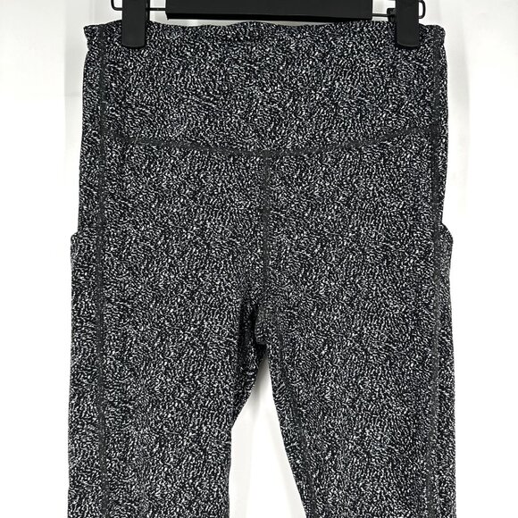 Athleta High Rise Ultimate Stash Pocket‎ Textured 7/8 Tight Black White Small - Picture 3 of 8